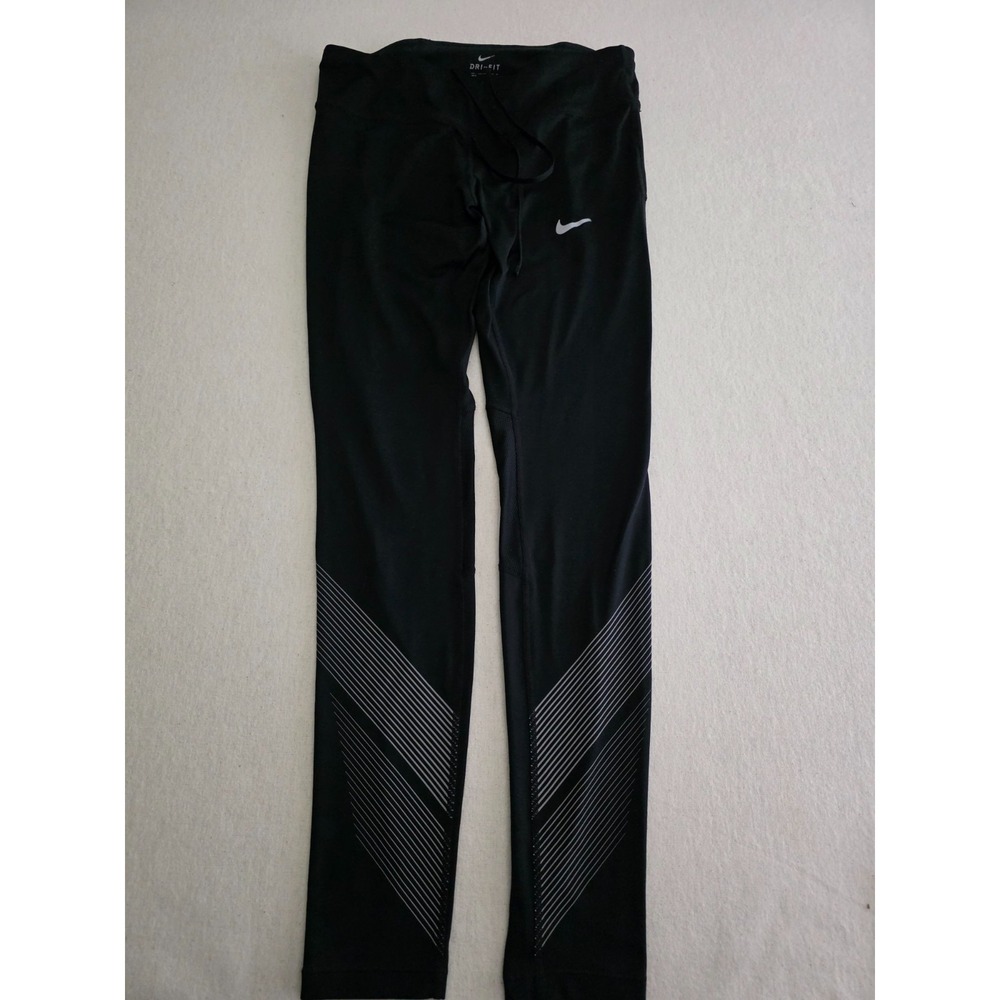 Nike Power Flash Reflective‎ Womens Running Tights Black Reflective Size M